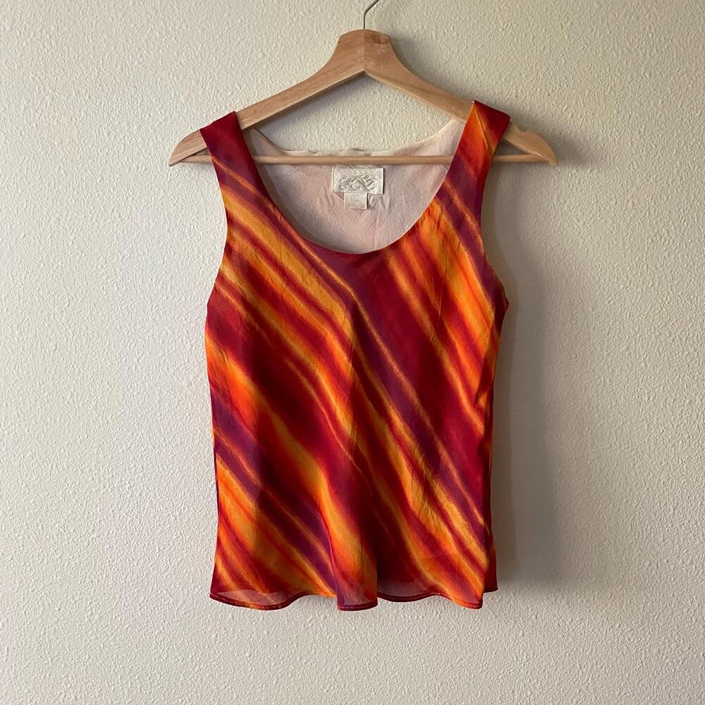 Late 90s / Early 00's orange strip tank Cache | size S